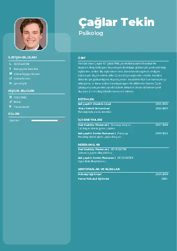 Psikolog CV Örnekleri cv indir